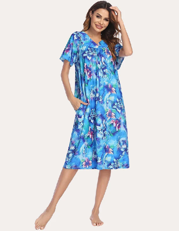 women's pajamas with a sophisticated, modern twistEkouaer Short Sleeve Lounger Nightgown (US Only)