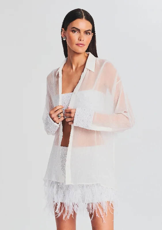 Women's Blouse with Wide CollarIrving Shirt