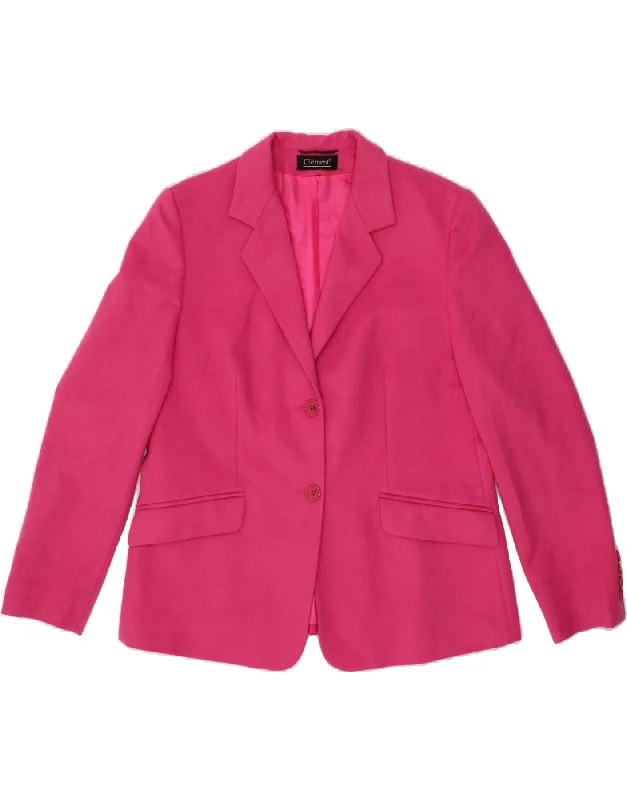 Women's Windbreaker CoatsVINTAGE Womens 2 Button Blazer Jacket UK 14 Large Pink Lambswool