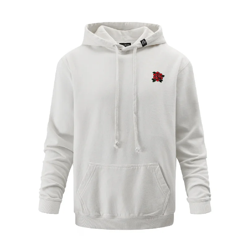 Women's Hooded Sweatshirts with Insulated FabricRed Rose Embroidered Hoodie