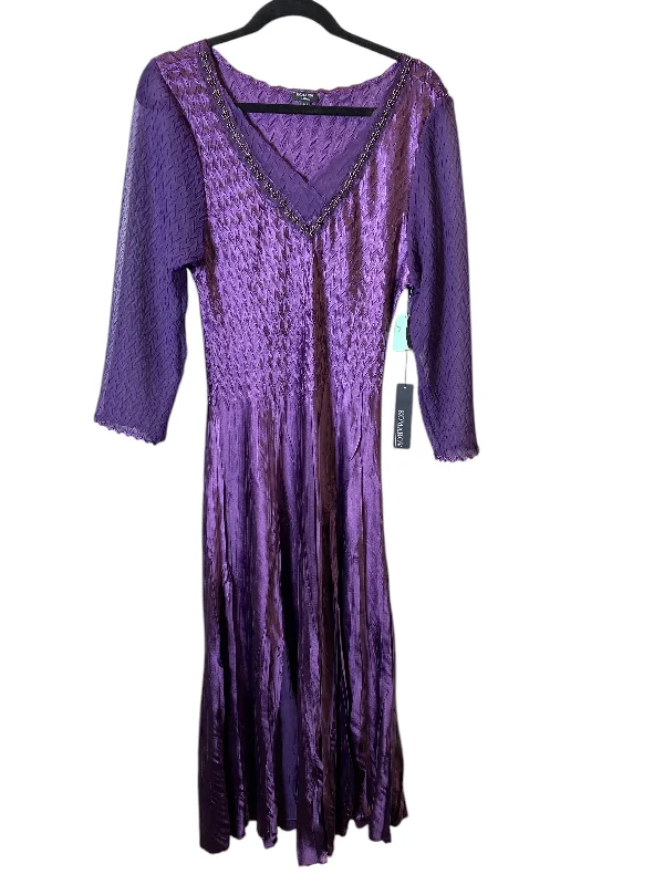 Women's Pleated DressesDress Party Long By Komarov In Purple, Size: Xl