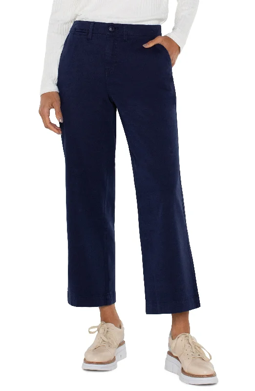 Women's Jodhpurs with Mid WaistWIDE LEG CROP TROUSER