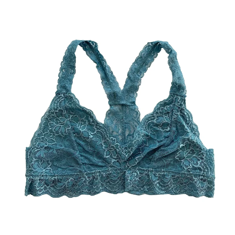 plus-size underwire balconette braBlue Racerback Bralette