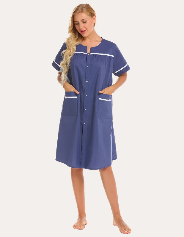 women's striped pajama setsEkouaer Cotton House Dress Nightgown (US Only)