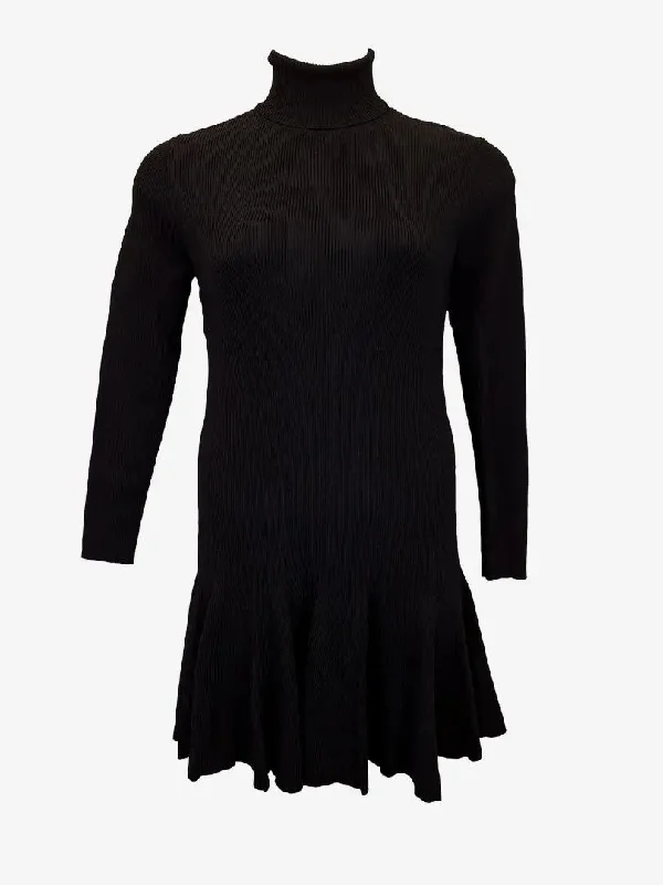 Women's Notched Collar DressesReiss Knitted Flippy Hem Mini Dress Size L