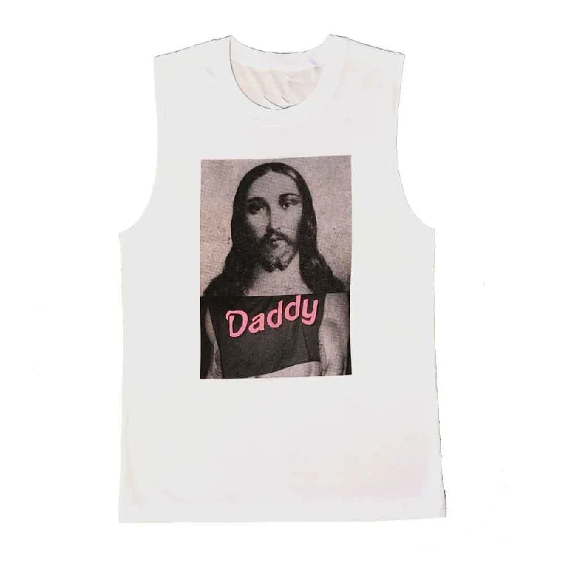 Women's Blouse with ShirringNaro Pinosa Jesus Christ Daddy Sleeveless T-Shirt