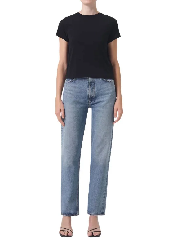 Women's Jodhpurs with Collarless Design90's Pinch Waist Jeans In Navigate