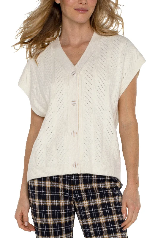 Women's Harem ShortsBUTTON FRONT SWEATER VEST