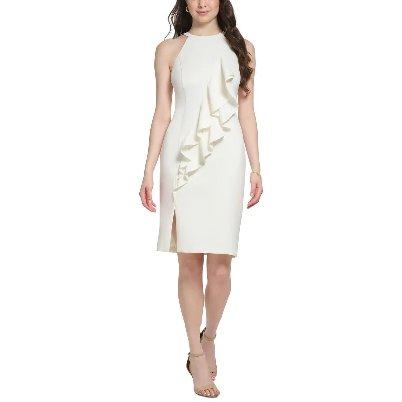 Women's Sweetheart-Neck DressesVince Camuto Women's Halter Bodycon Dress White