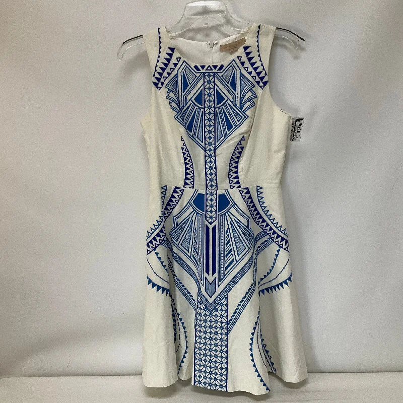 Women's Cut-Out DressesBlue & White Dress Casual Short Cma, Size S