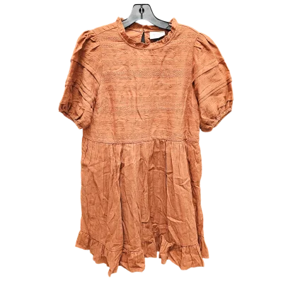 Women's Ruffled DressesBronze Dress Casual Short Universal Thread, Size M