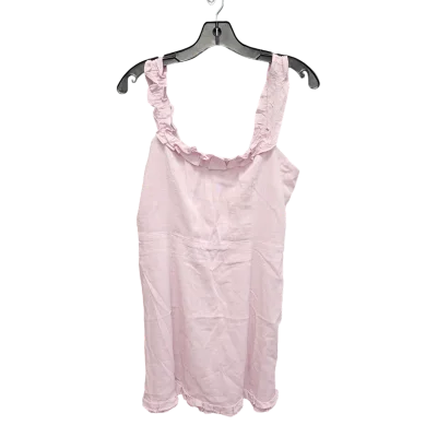 Women's V-Neck DressesPurple Dress Casual Short Cotton Candy, Size L