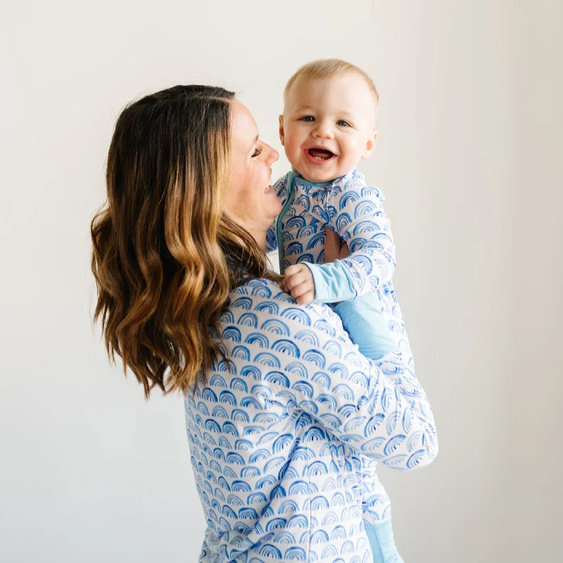 women's pajamas with a subtle shimmerBlue Rainbows Women's Pajama Top