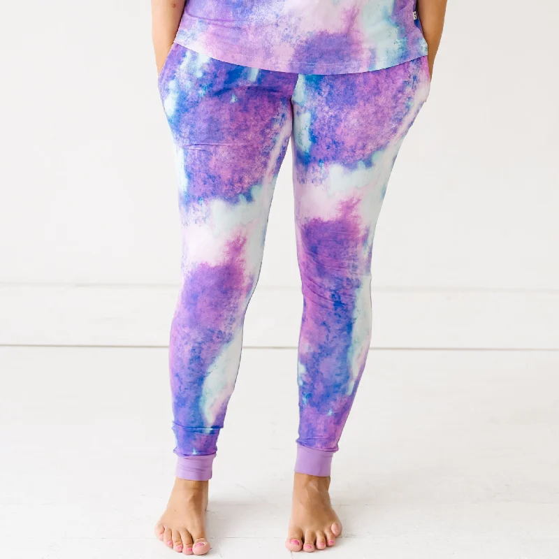 women's pajamas for everyday wearPurple Watercolor Women's Pajama Pants