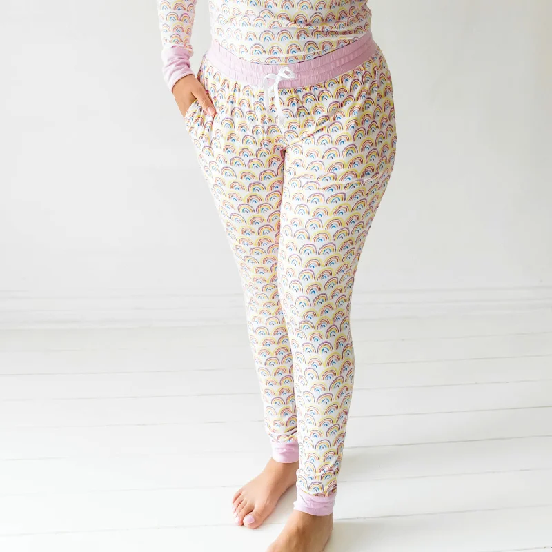 women's pajamas with a playful printPastel Rainbows Women's Pajama Pants